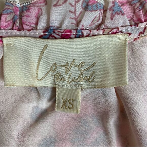 Anthropologie Love the Label Sam pink floral mini dress size XS - Picture 8 of 13